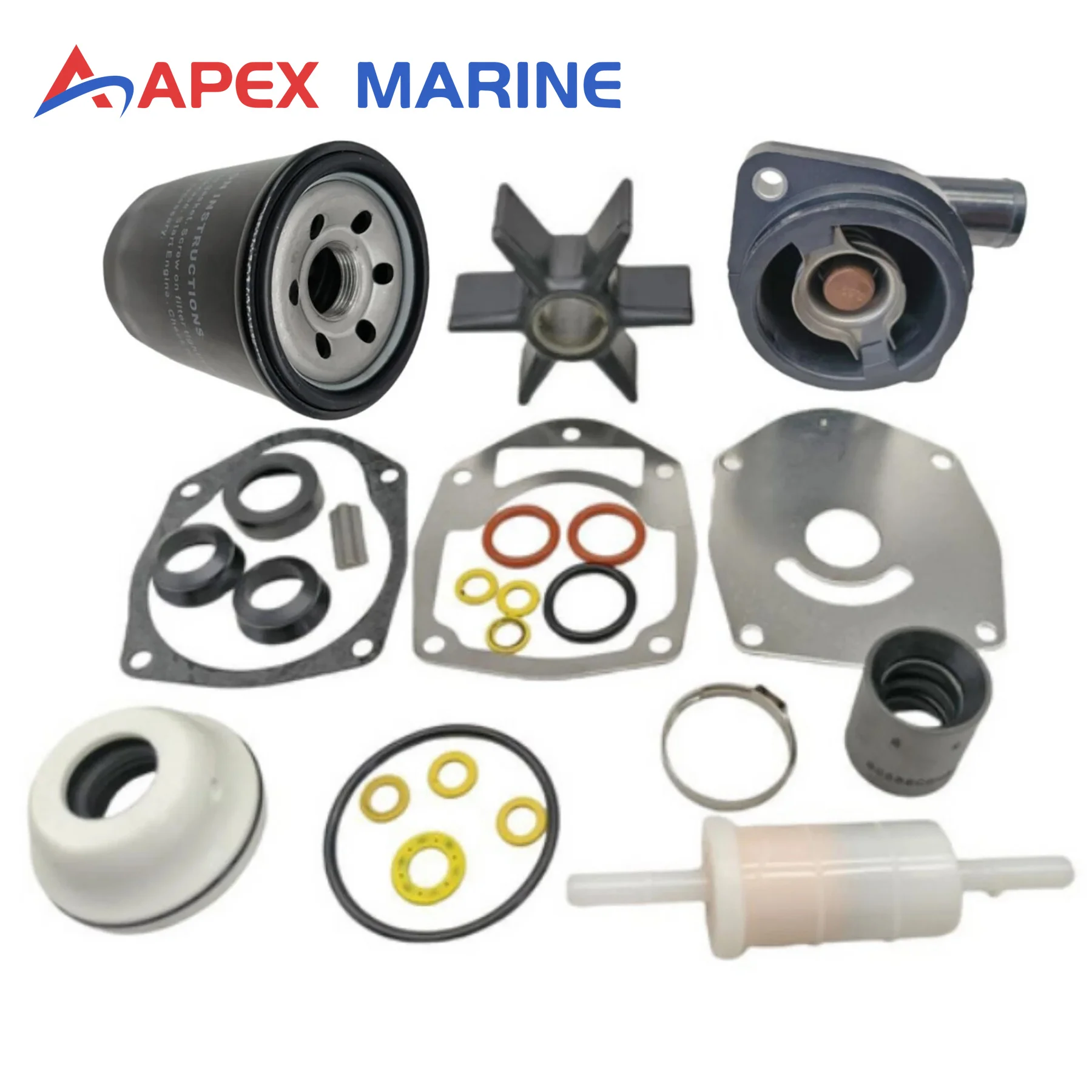 Fits for Mercury 4-Stroke 75 80 90 100 115 HP Outboard Motors Models Maintenance Rebuild Kit Replaces 8M0097855 8M0100527