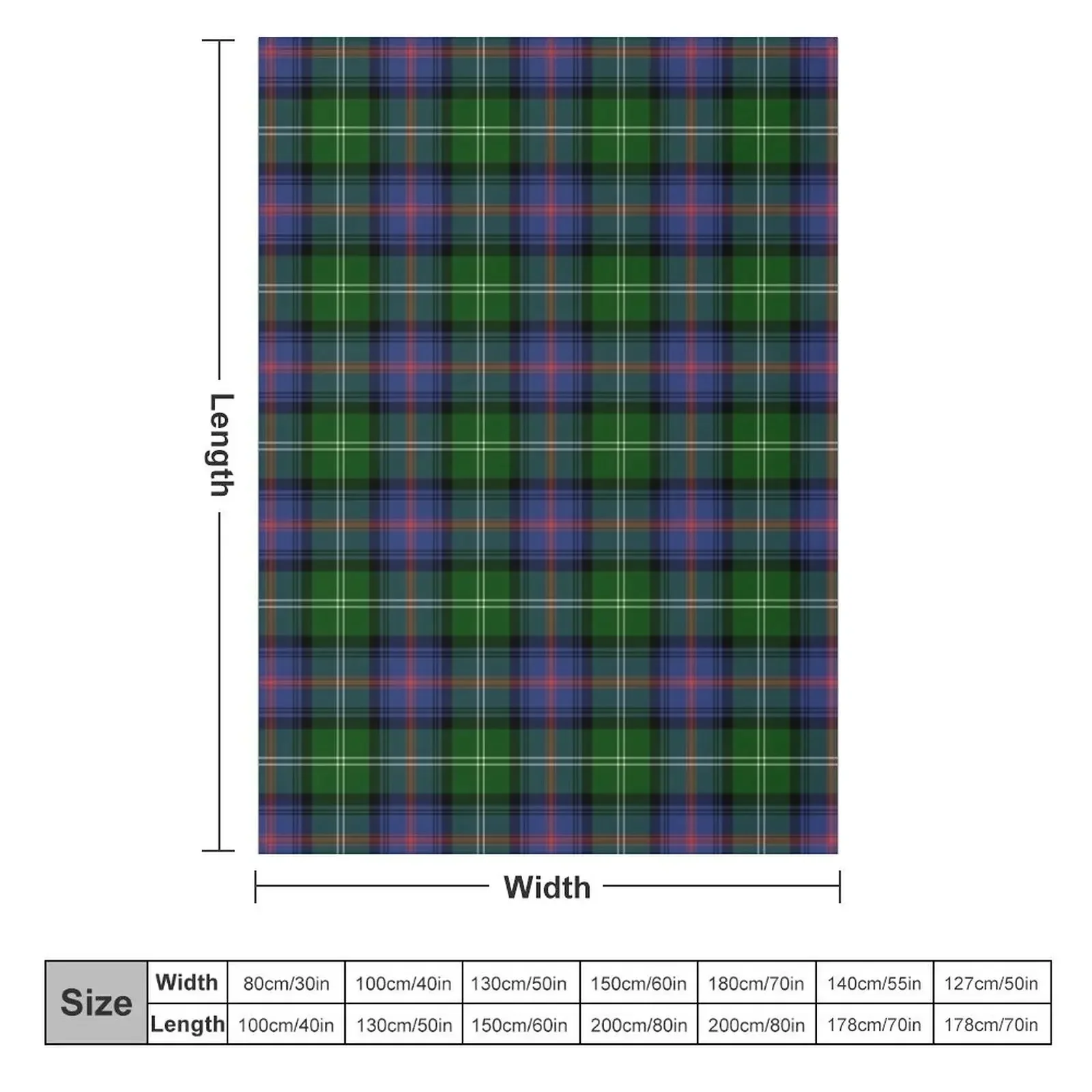 Sutherland Tartan Throw Blanket Thin christmas gifts Blankets