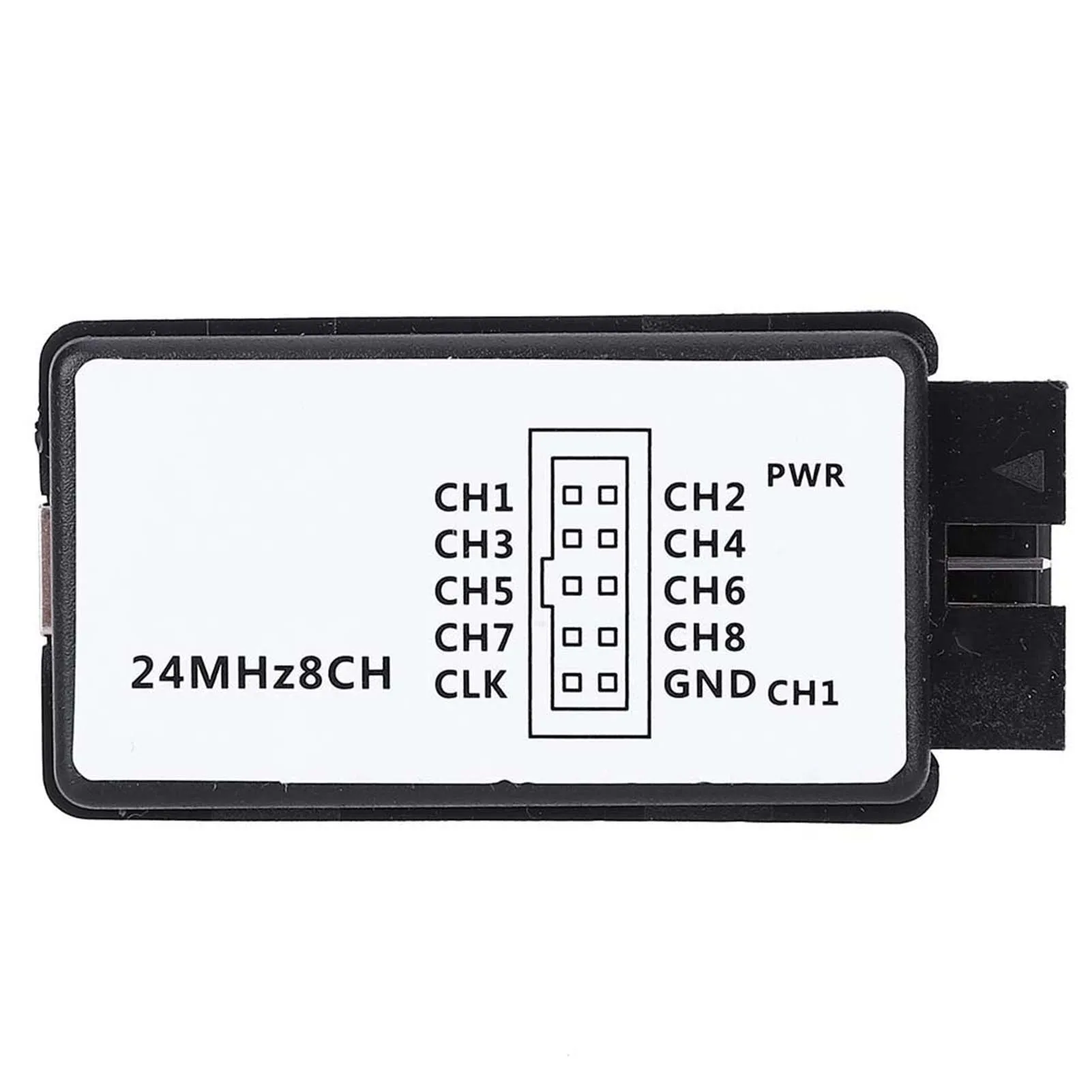 USB Logic Analyzer Device Set, Mini Digital Pocket Size, Memória de entrada de 8 canais, Dispositivo analisador lógico 24MHz