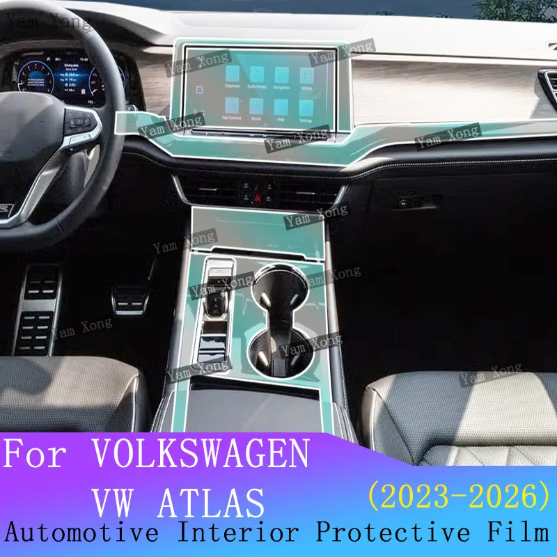 

For VOLKSWAGEN VW ATLAS Full set interior Film Dashboard Transparent TPU Protective Film Navigation screen Anti-Scratch Sticker