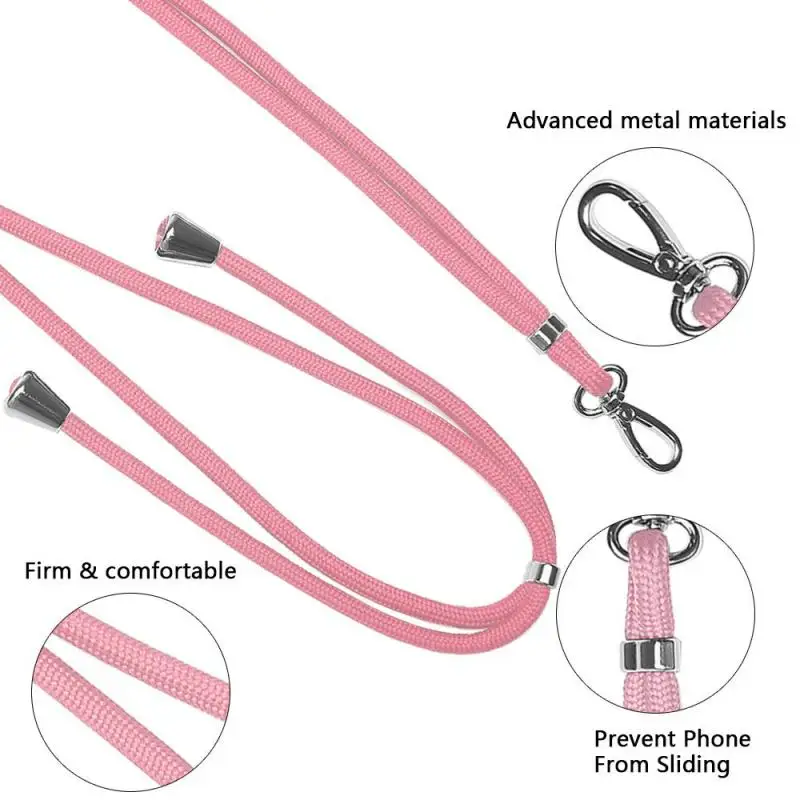 Universal Horizontal Mobile Phone Strap With Patch, Adjustable Neck Strap And Neck Rope For Phone Strap