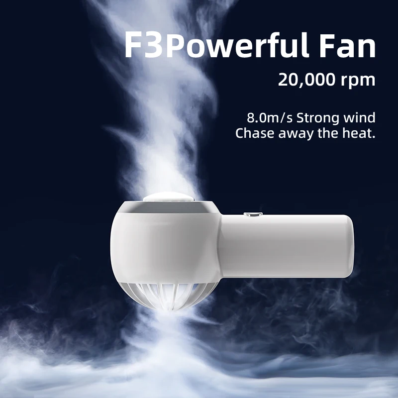 2025 New Ultralight Only 60G Mini Size Handheld Fan Portable Fan Air Cooler Pocket Fan Rechargeable for Travelling Shopping