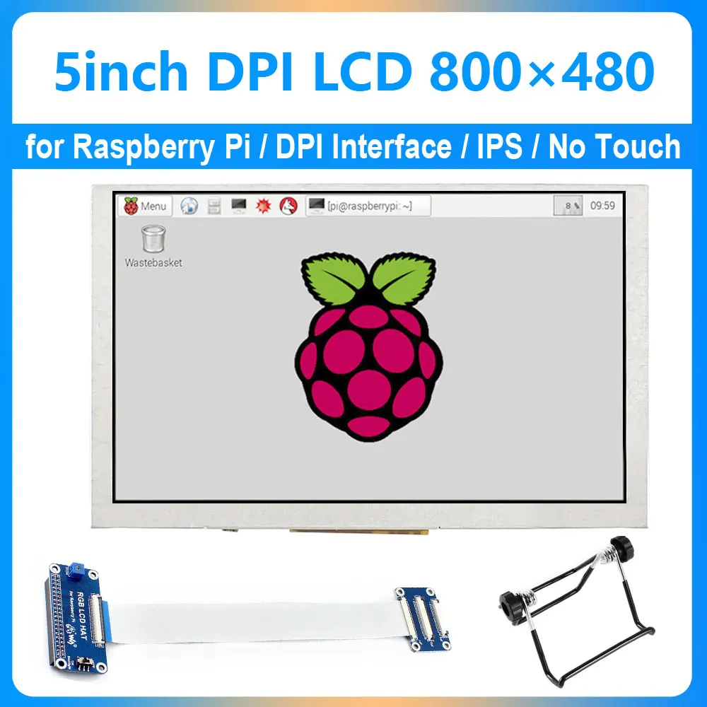 Raspberry Pi 5inch DPI Interface IPS Display Screen 800*480Pixel Refresh rate MAX 60Hz For Raspberry Pi 5/2B/3B/4B/Zero/Zero W