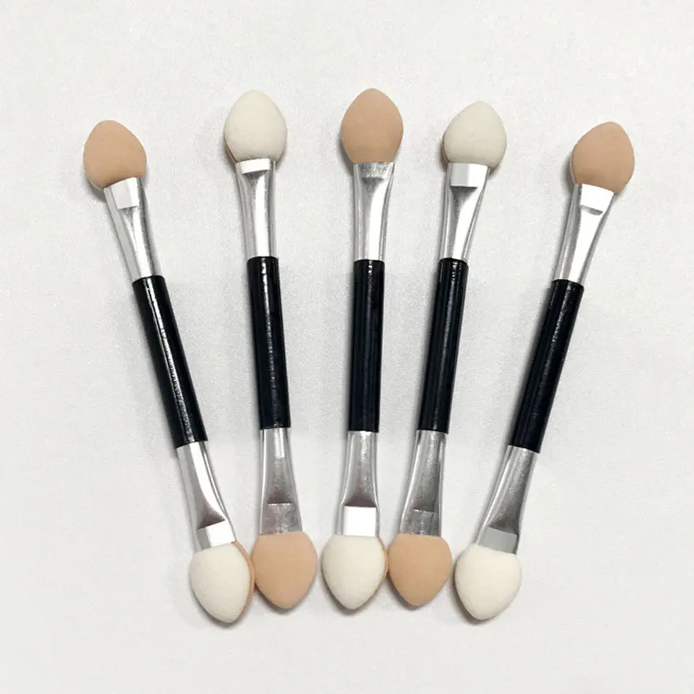 30 pçs pincel de sombra de duas cabeças durável leve kit de escova de maquiagem portátil aplicador de sombra de olho para festa de viagem feminina