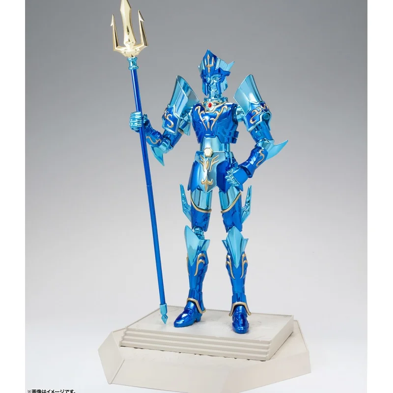 Bandai Original sacré tissu mythologie 15th anniversaire édition mer empereur Poseidon 15th anniversaire Ver Anime marionnette Figurines