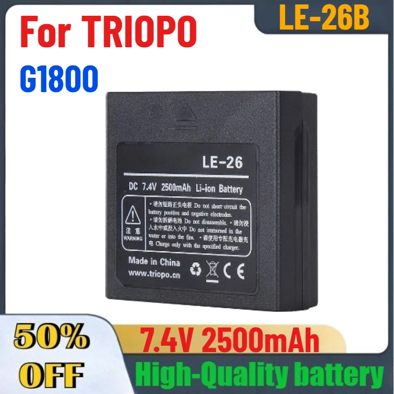 

7.4V 2500mAh LE-26B Rechargerable Digital Battery for TRIOPO G1800 Flash Lithium Battery Bateria Accessories