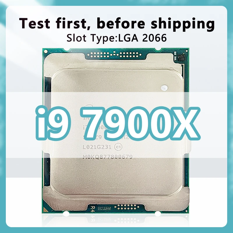 Core i9 7900X CPU 14nm 10 Cores 20 Threads 3.3GHz 13.75MB 140W processor LGA2066 For Desktop X299 motherboard i9-7900X processor