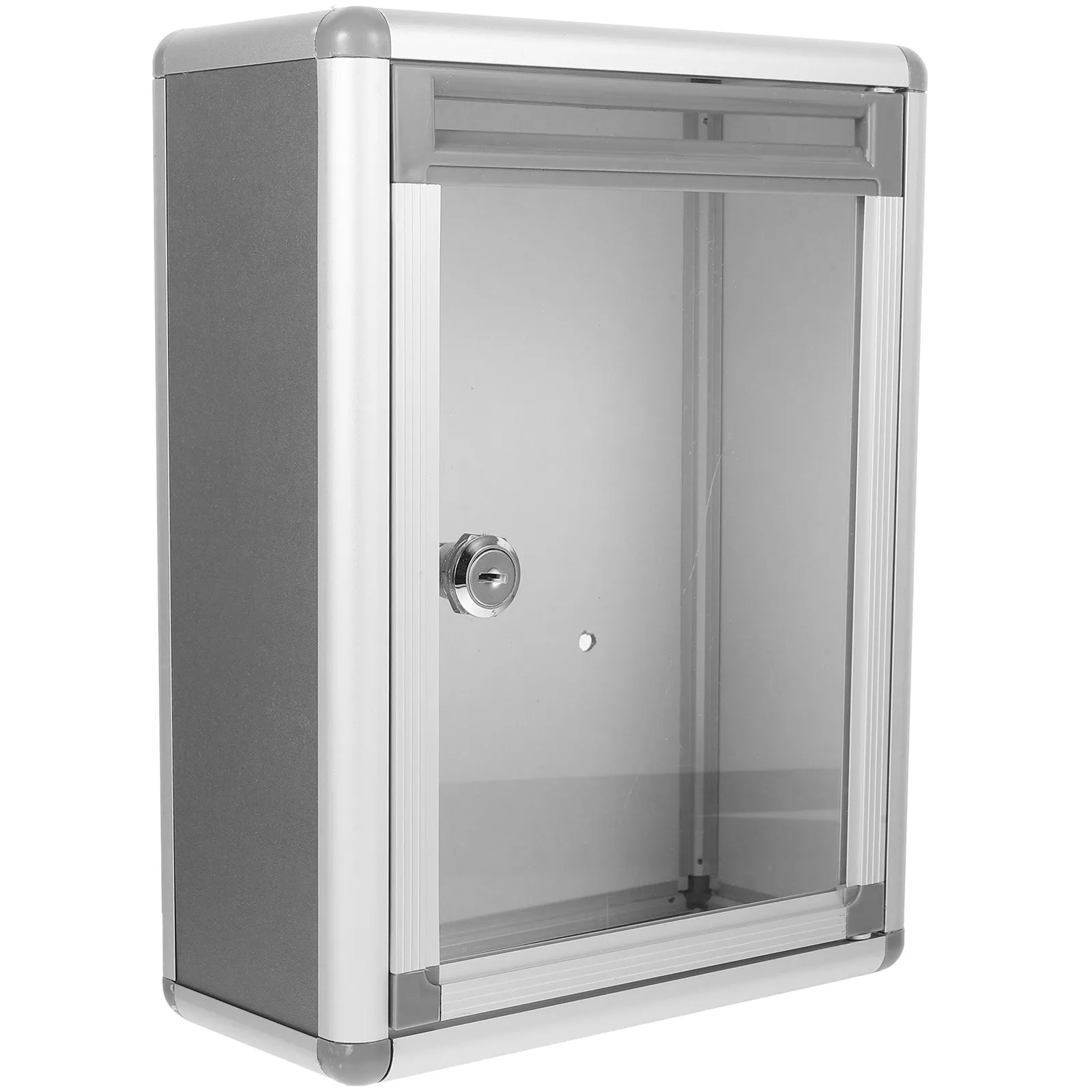 Aluminum Alloy Wall Mounted Lockable Suggestion Box Large Capacity Complaint Mailbox for Office Factory School Business Use