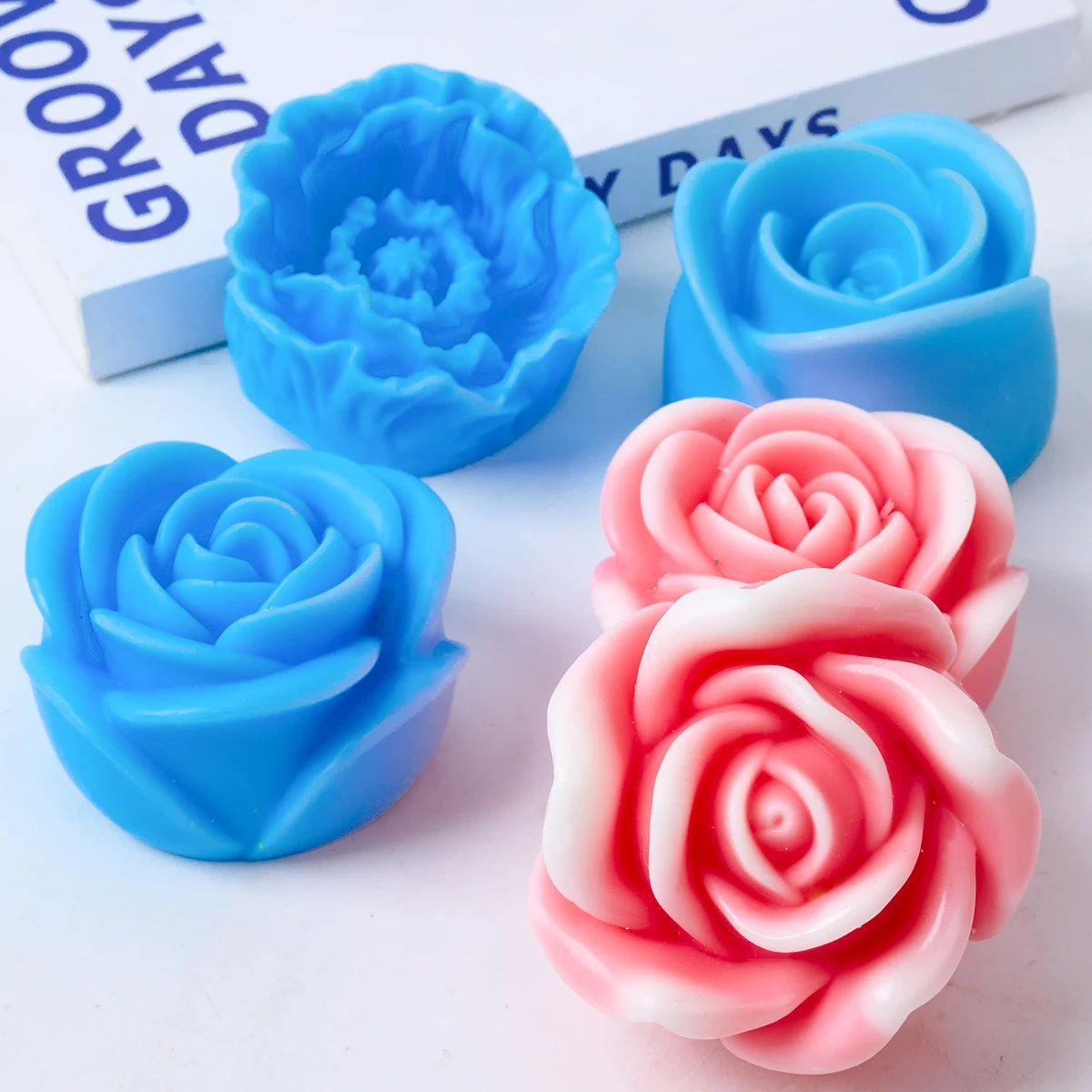 3D Full Series Flower Silicone Candle Mold Handmade Soap Plaster Resin DIY Chocolate Baking Making Molds Home Decor Craft Gifts