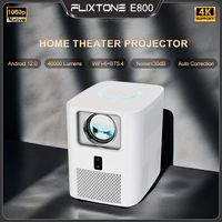 FlixTone E800 Projector 2K 4K Full HD 3000 ANSI Projector for Movies Smart tv Android Data Show Home Cinema WiFi 6 PK DLP Beamer