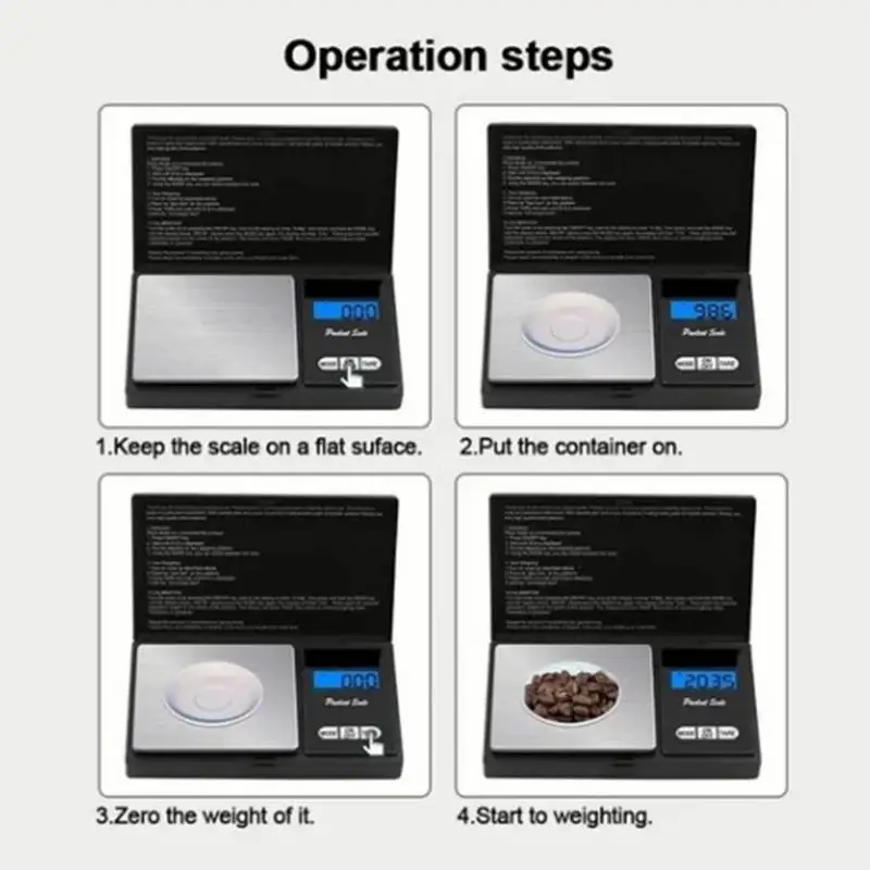 Hot Sale 500g/0.1g Mini Digital Scale Portable Jewelry Pocket Weighing Scale Kitchen Electronic Scale