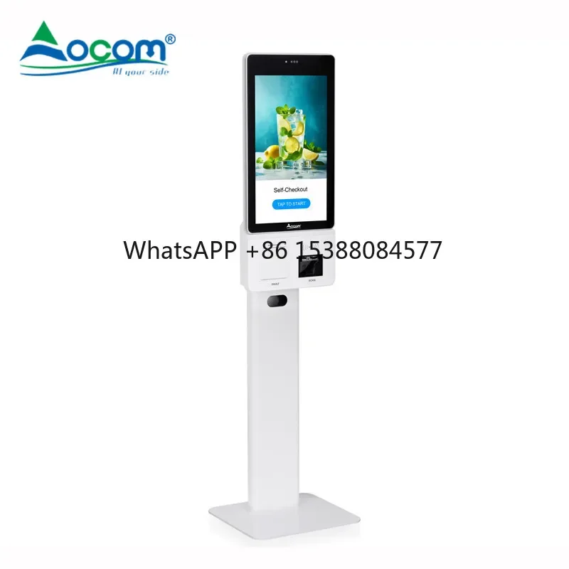 

OCOM POS-K004 21.5 Inch Pos System Android Windows Touch Screen Kiosk Outdoor Parking Kiosk