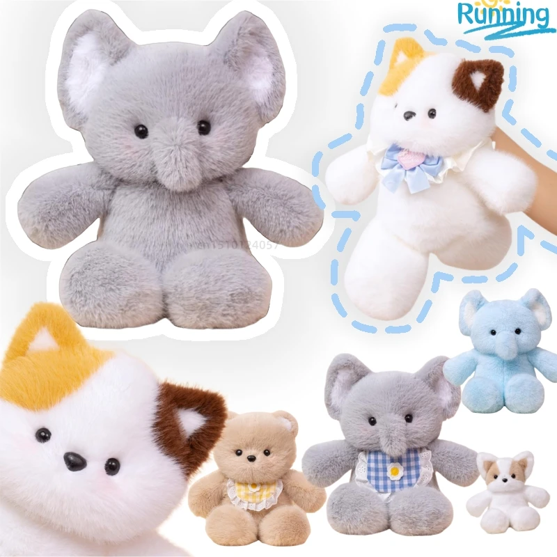 

Funny Running Doll Bib Bunny Bear Cat Sheep Elephant Animals Soft Plush Toys Pillow Cartton for Kids Birthday Gift Decor