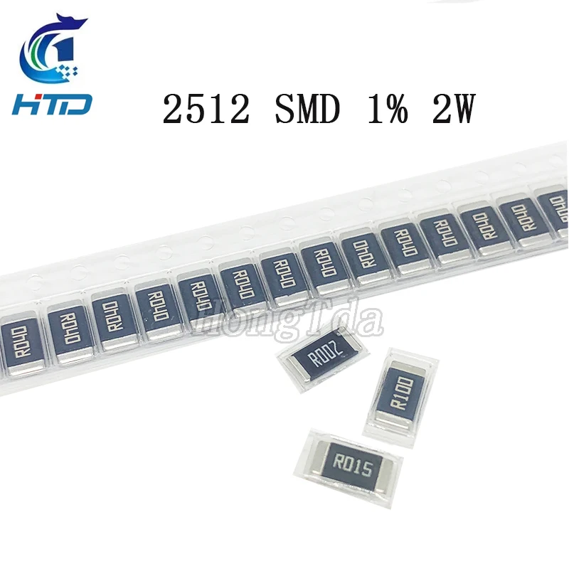 20PCS 2512 SMD Alloy Resistor 2W 1% Resistors R001 R002 R003 R004 R008 R009 R010 R012 R015 R020 R025 R060 R070 R100 R200 R500