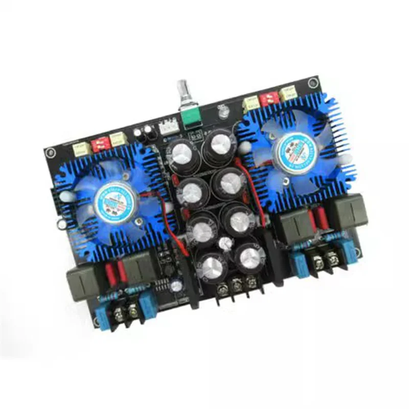 -MEOF ハイパワー Tda8954th デュアルコアデジタルアンプボードオーディオアンプボードアンプボードファンモジュール付き