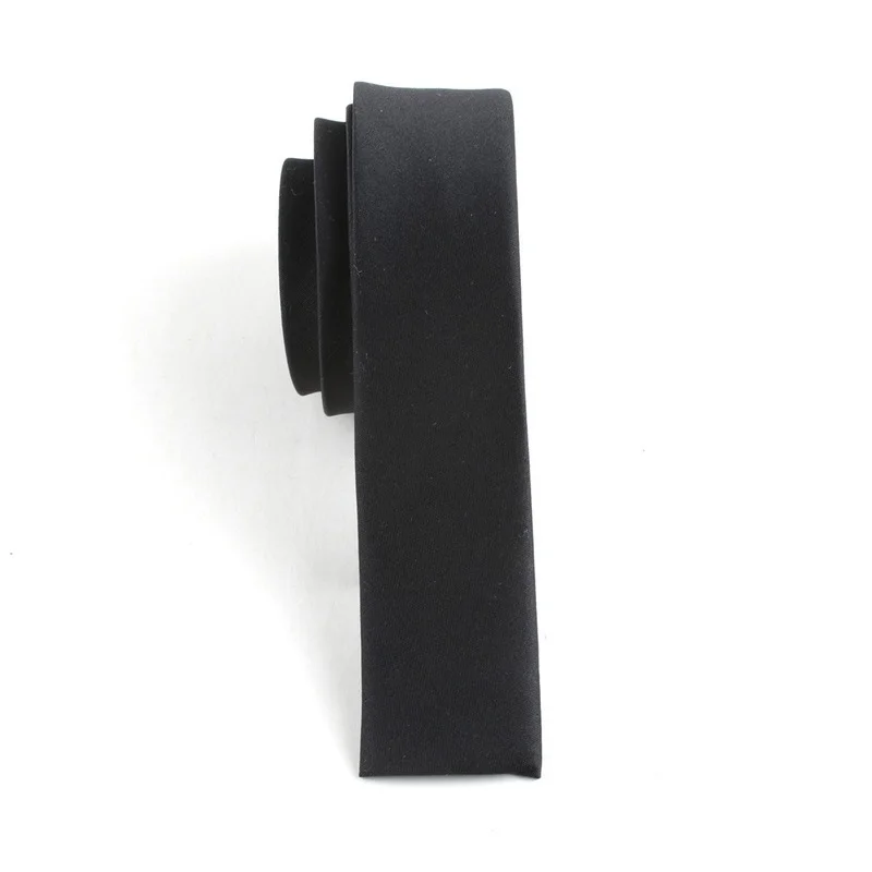 Fashion Casual 3.5cm/8cm Slim Silk Tie Solid Color Black Ties Handmade Men Woven Skinny Necktie For Wedding Party