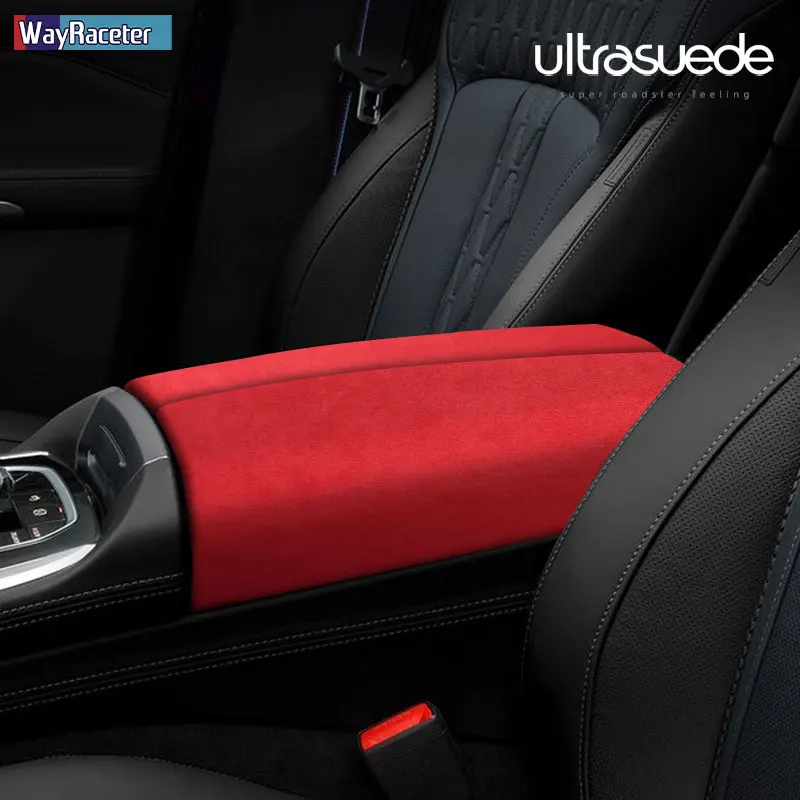 

Ultrasuede Top Suede Wrap Car Armrest Box Panel Trim Cover For BMW X7 2020 2021 2022 G07 M50d M50i M Performance Accessories