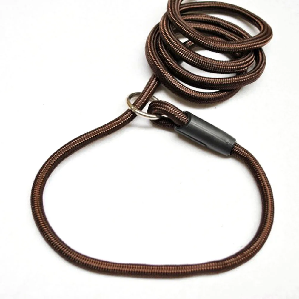 

Pet Dog Leash Nylon Training Lead Collar Adjustable Coffee 06x140cm Durable Strong Traction Rope for Walking Pet Dog Leash