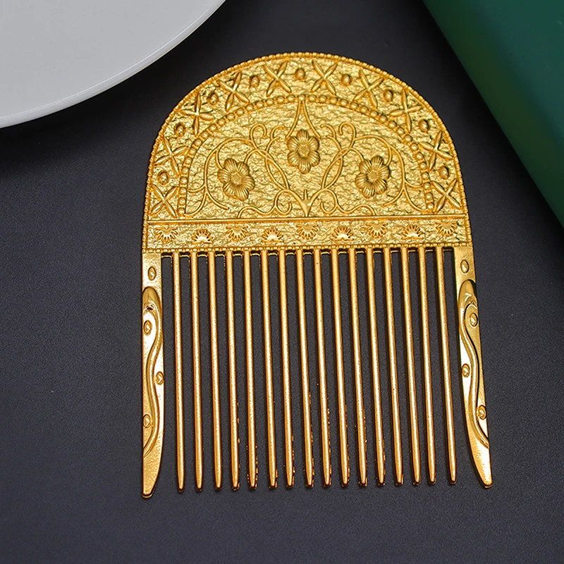 Heißer Verkauf 2026 Chinesische Haarnadel Retro Haarkamm Hanfu Haarspange Haarschmuck Hohlgeschnitzter Kamm Goldornament Metallkamm