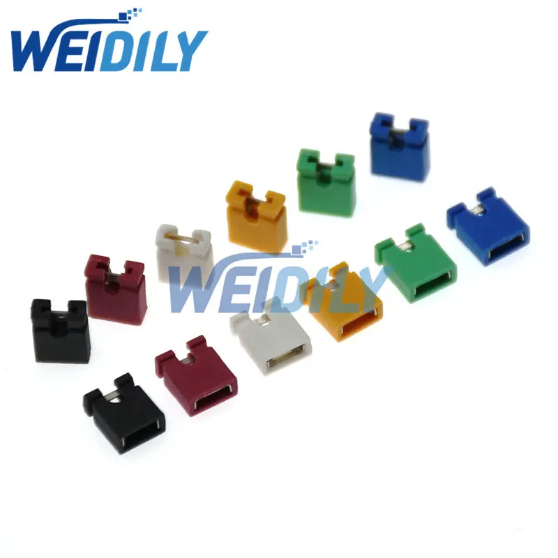 120PCS Colorful Pin Header Standard Computer Jumper Blocks Connector 2.54mm 3 1/2 Hard Disk Drive Motherboard Expansion Card