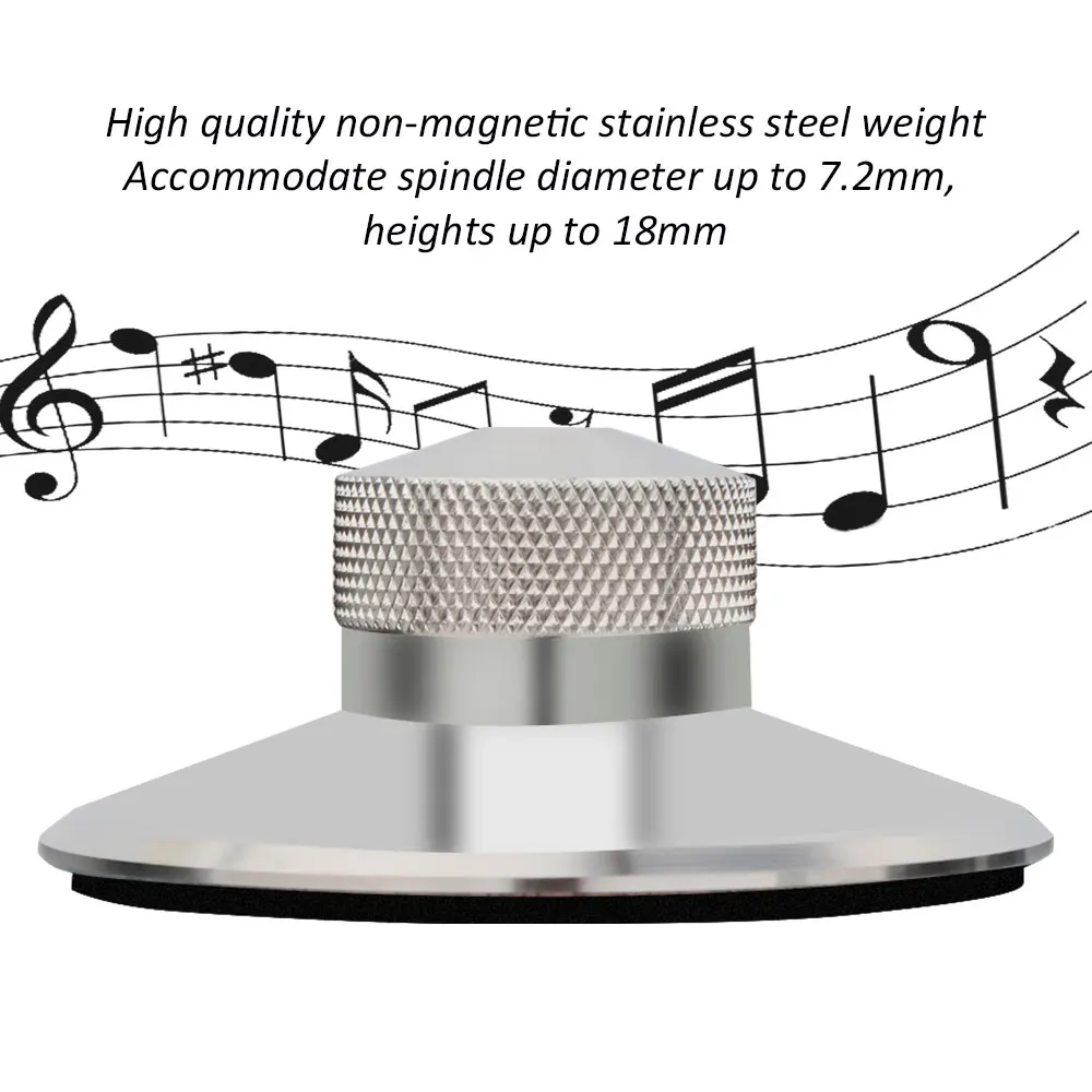 

Preffair LP380 Stainless Steel 380g Record Weight LP Disc Stabilizer Turntable Clamp HiFi Audio Turntable Metal Disc Stabilizer