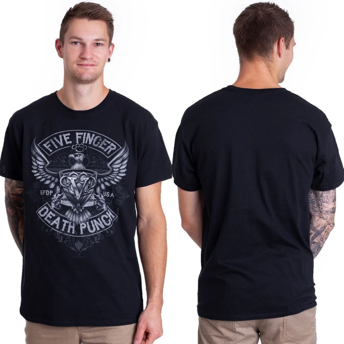Pop Five Finger Death Punch Graphic Cotton T-shirt Unisex Summer Short Sleeve Fashion Brand Tee Luxury Casual Vintage Tees
