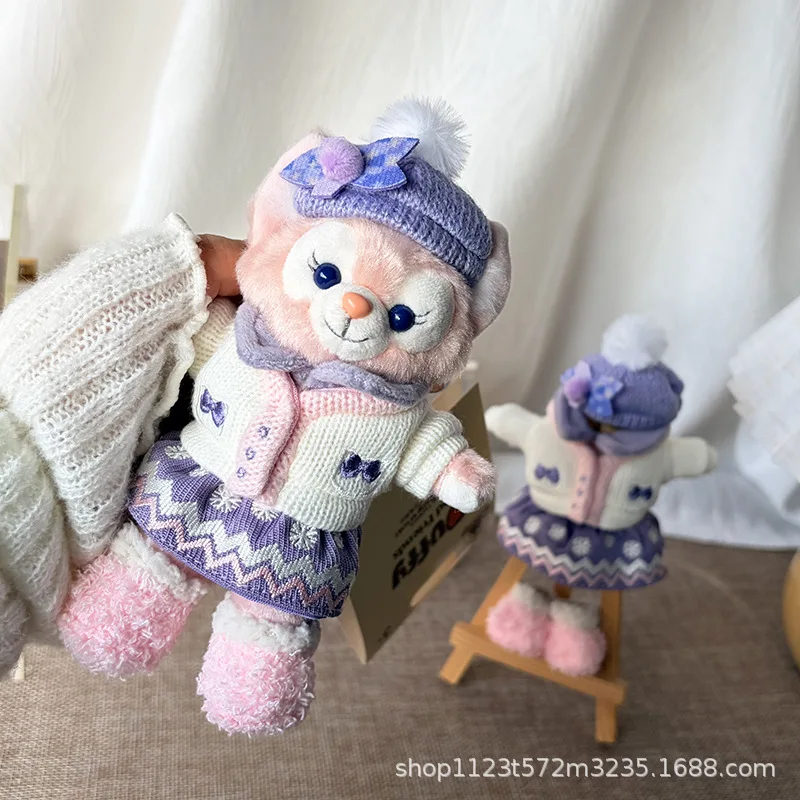 15Cm Disney Winter Day Linabell Soft Plush Filling Keychain Decoration Doll Clothes Backpack Hang Ornaments Girl Christmas Gift