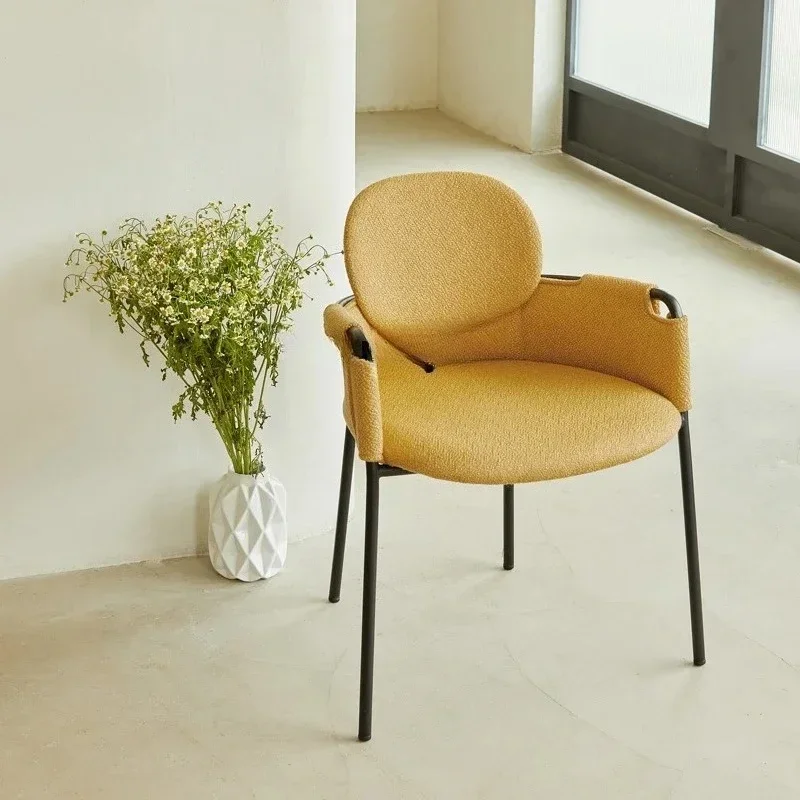 Designer dining chair high sense Nordic medieval light luxury makeup book table and chair sitting area reception table and chair