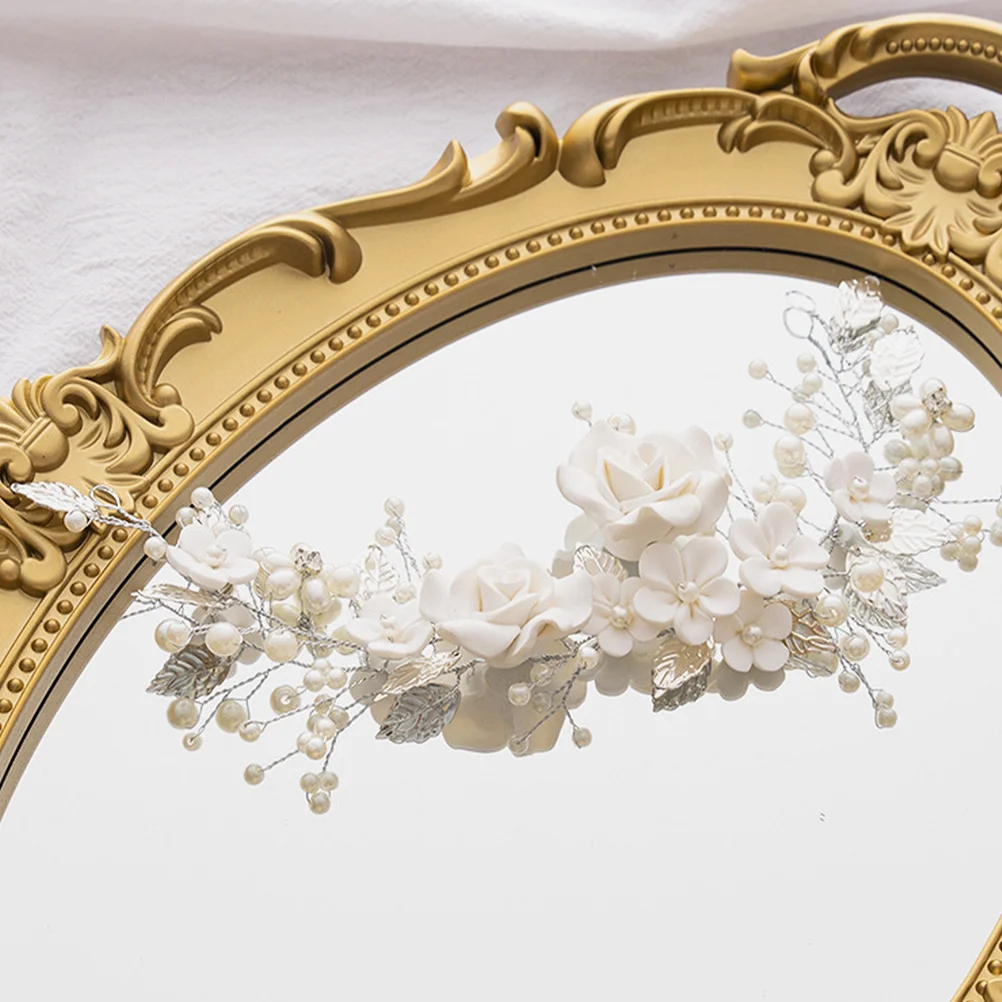 

1Pcs Wedding Pearl Hairband Delicate Flower Bride Headband Lightweight Bridal Hair Accessories Prom Birthday Gift