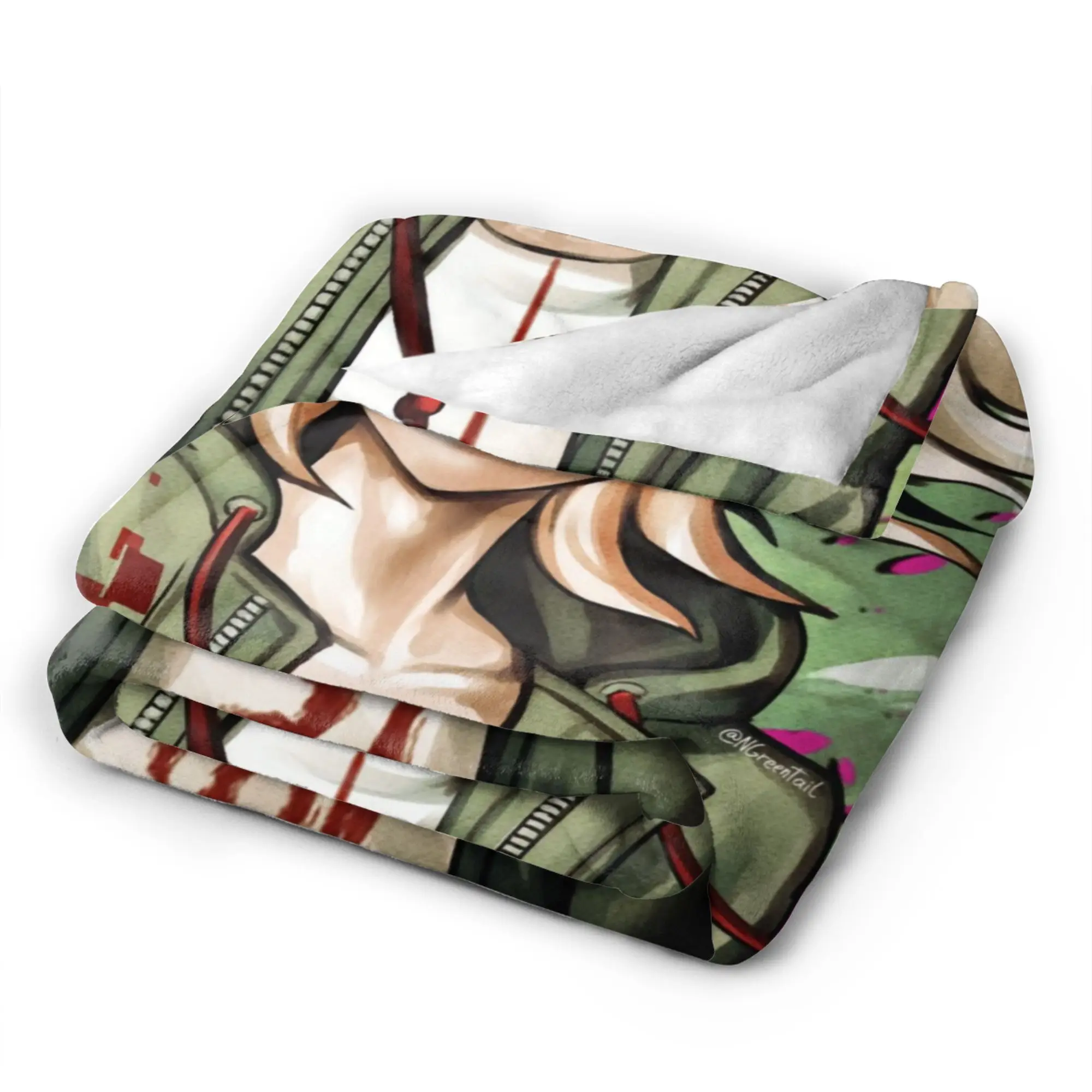 Danganronpa Blankets Nagito Komaeda The Ultimate Soft Warm Funny Plush Bedding Throws For Girls Boys Couch Chair Bed Cover