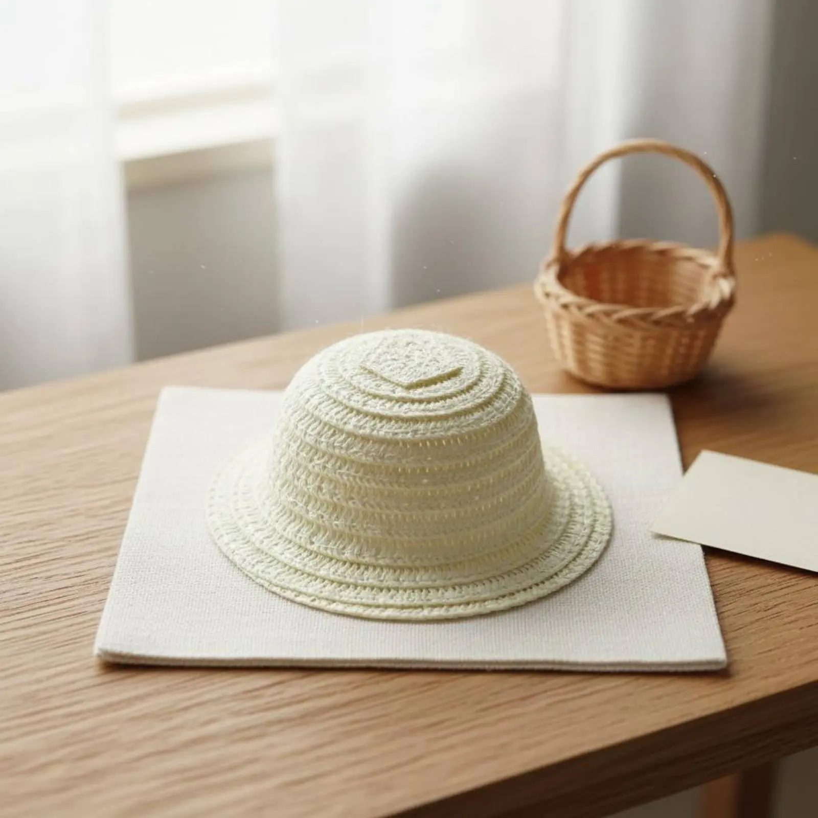 10cm Doll Hat Warm-Weather Look Doll Straw Hat Elegant Design Long-Lasting