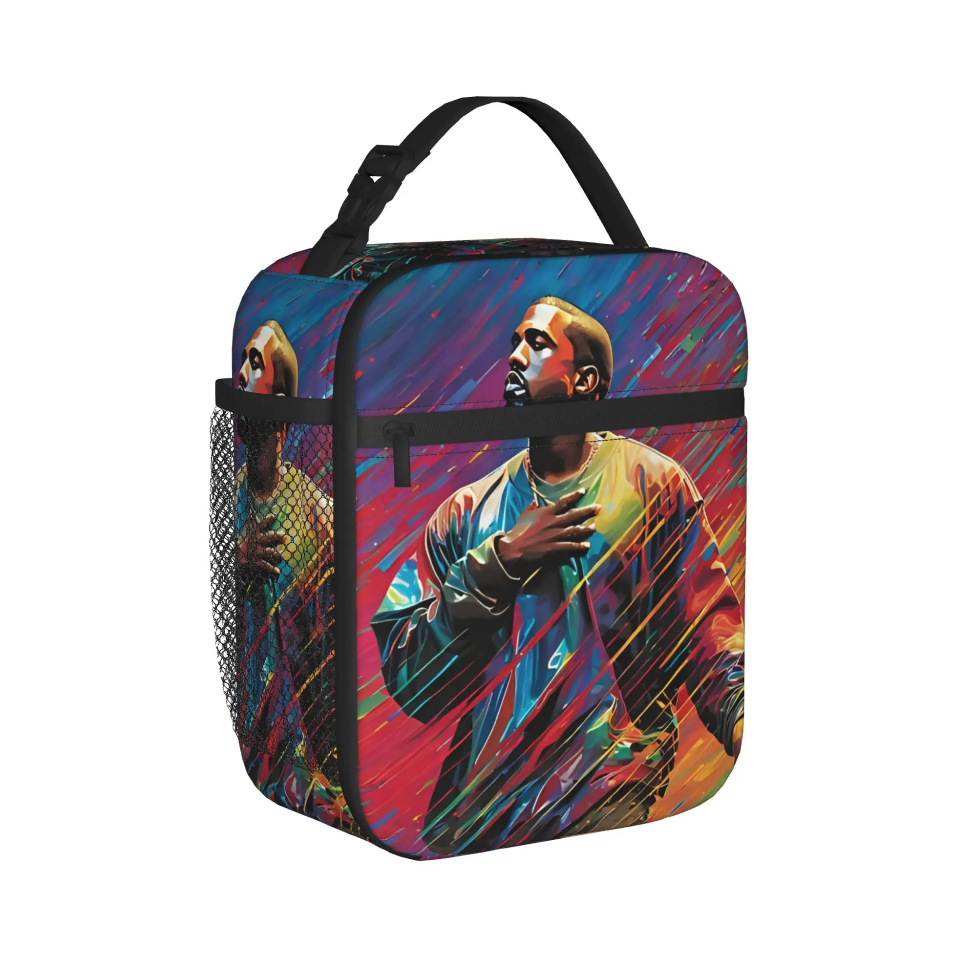 Love Yourself Kanye West Insulated Lunch Bags Large Meme Rap Style Reusable Cooler Bag Tote Lunch Box Work  Travel Bento Pouch