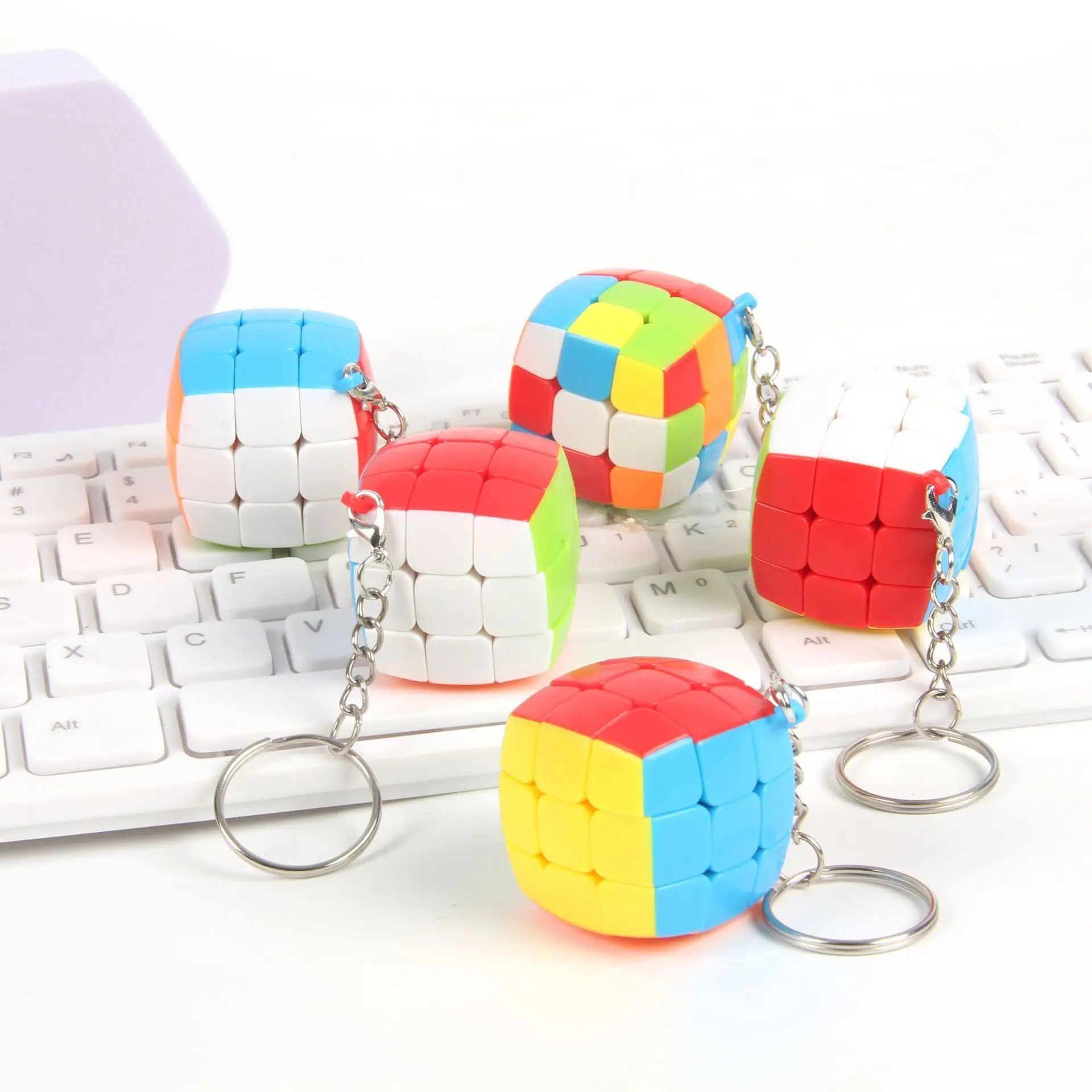 1/5/10pcs Mini Magic Cube Puzzle Cubes for Children, Keychain Toys, Beginner, Professional, Toys for Kids, 3x3x3