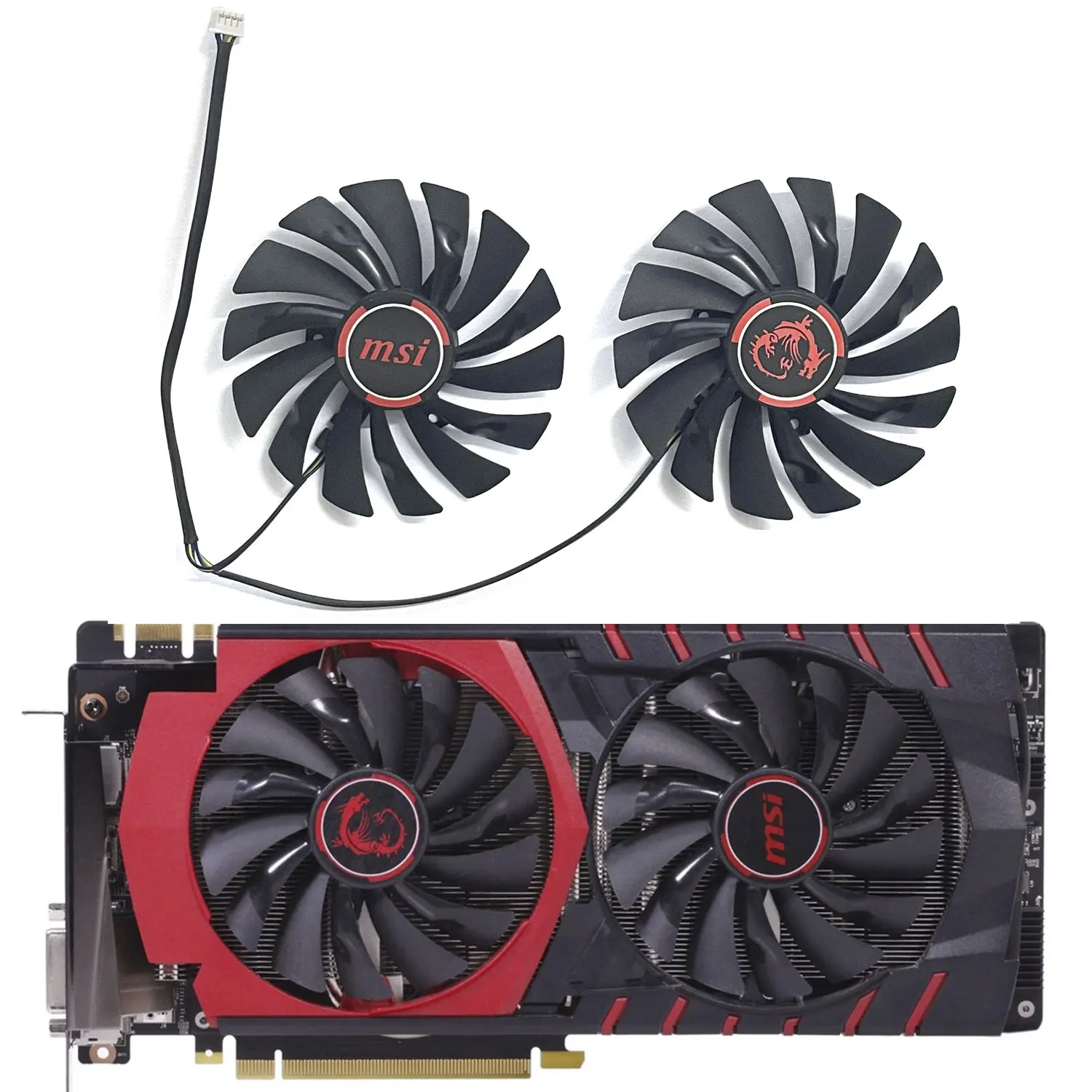 

95MM 4PIN PLD10010S12HH GTX1080Ti GPU cooler for MSI GTX 960 1060 1070 1080 Ti GTX980Ti Gaming RX 470 Gaming X graphics fans