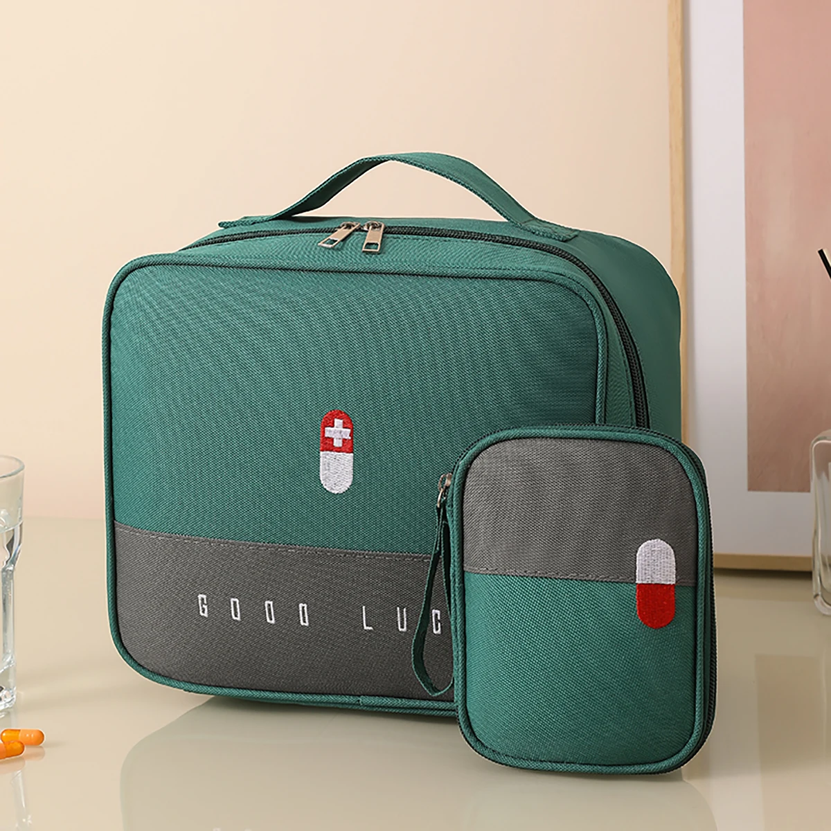 NEW Portable Medicine Bags Emergency School Health Kits Mandatory Equipment for Students Returning To School and Storage For