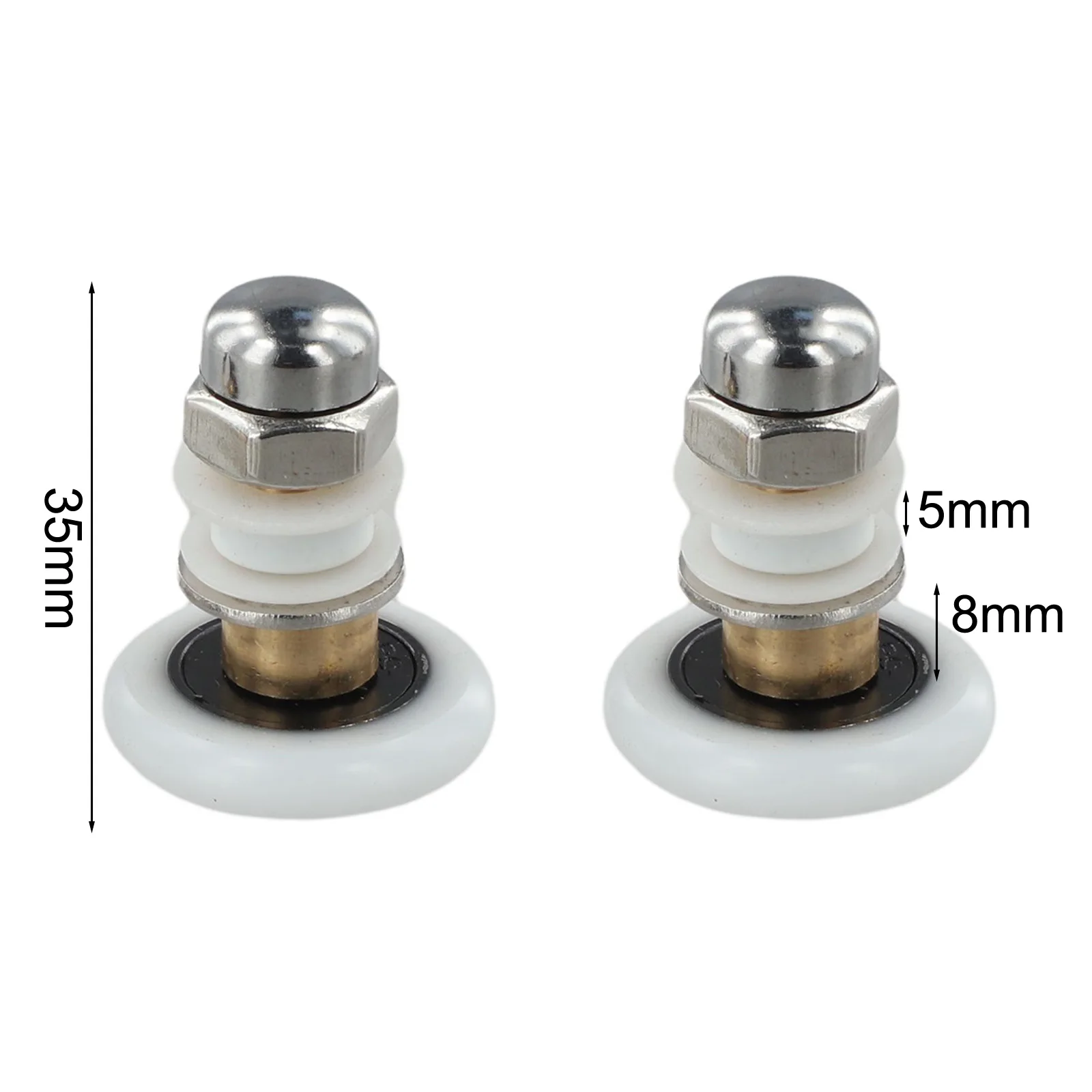 

4PCS Shower Door Rollers Pulley Kit for Glass Sliding Doors in Bathroom Providing Smooth and Long Lasting Function