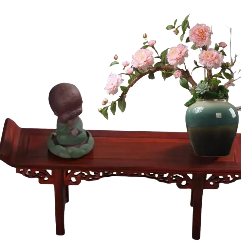 High Quality Minimalist Rosewood Sorting Table Desktop Bonsai Plant Pedestal Standing Flower Base Vase Flower Pot Display Stand