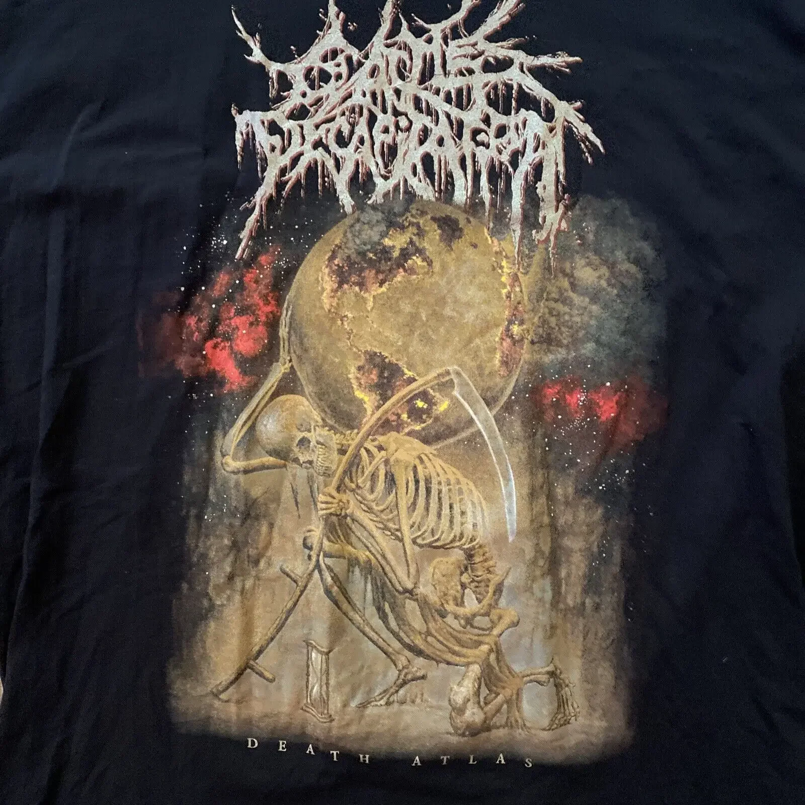 Cattle Decapitation Death Atlas T-Shirt Carcass! Pig Destroyer! Size 2Xl