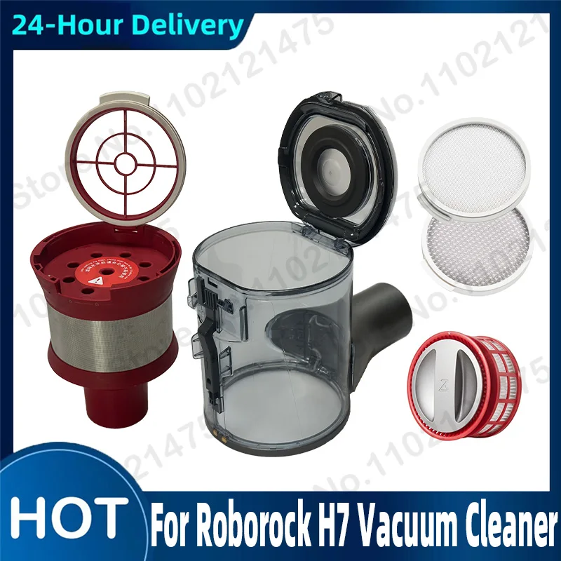 Original Mace Plus Dustbin lid Cyclone Assembly Module Cup Accessories For Roborock H7 Dust Box Rear Filter Vacuum Cleaner Parts