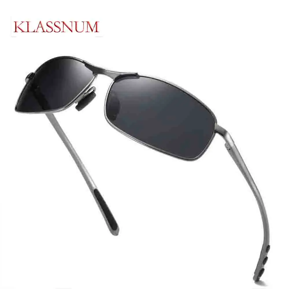 

KLASSNUM Photochromic Men Polarized Driving Sunglasses Male Metal Square Sun Glasses UV400 Outdoor Sports Cycling Goggles