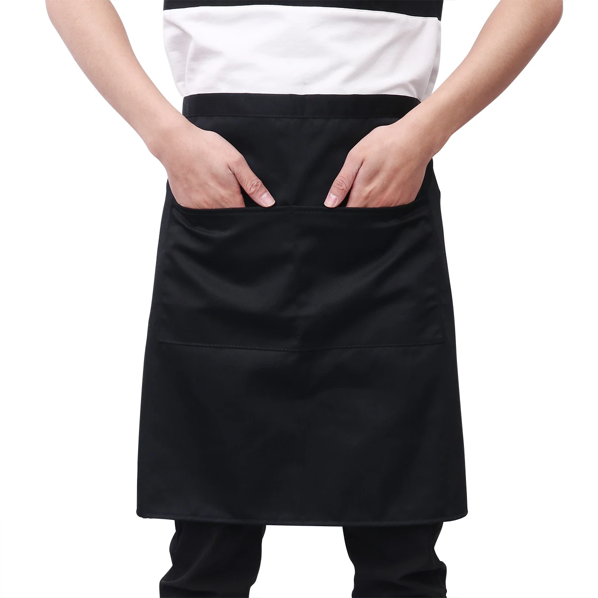 

Work Apron Aprons for Men Kitchen with Pocket Unisex Universal Waist Pockets Short and Women