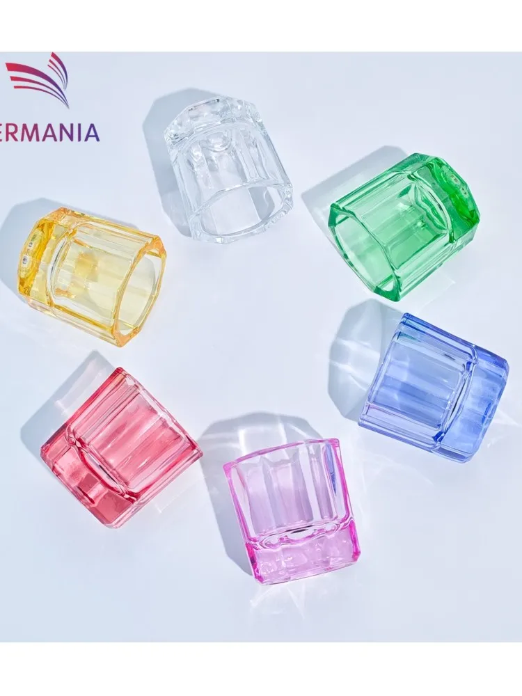PERMANIA Glasschalen, Achtseitige Behälter für Haushalt, Zahnmedizin, Labor oder Wimpernlifting-Kleber-Mischbecher