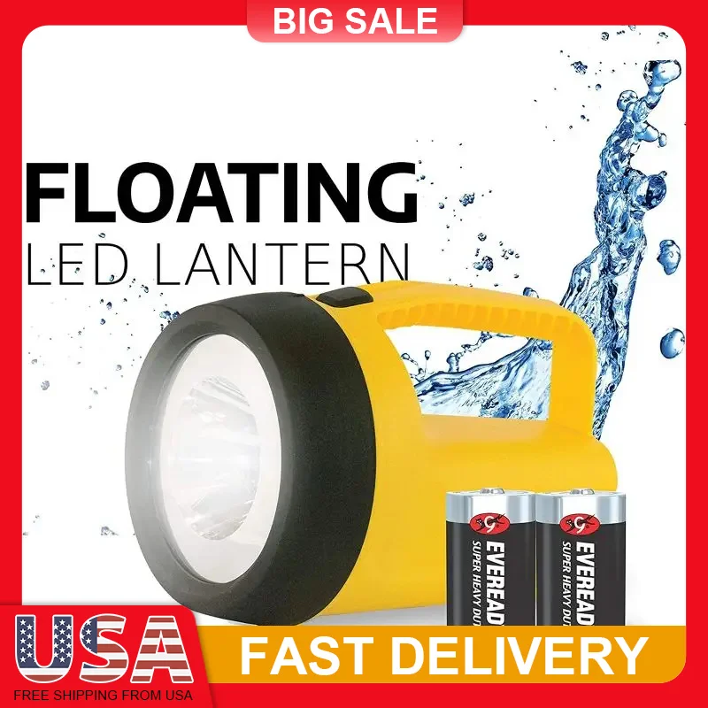 

Floating LED Lantern Flashlight 80 Lumens 70 Hours Runtime Water Resistant for Camping Boating Emergency with 175m Beam Distance