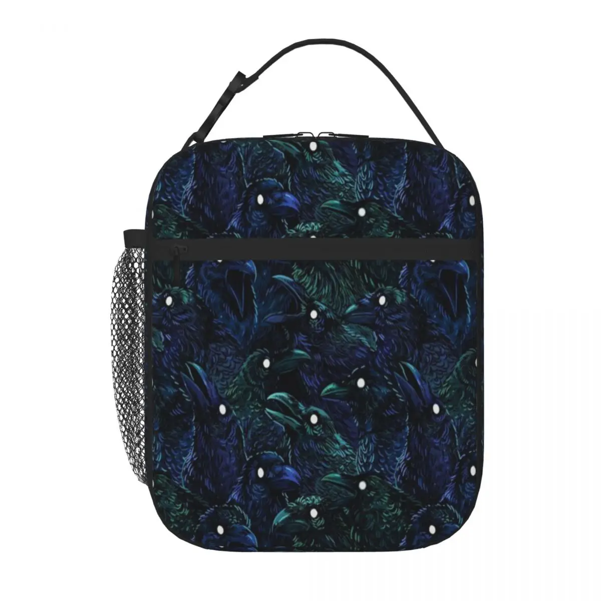 Hot Sale Raven Pattern Graphic Outdoor Lunch Bag Beach Outing School Lunch Bag
