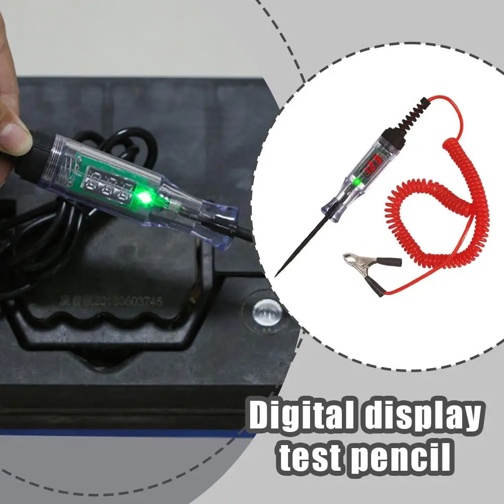 Digital Auto Voltage Tester 3V-90V DC Pen-Style Circuit Probe with Fuse Checker LED Display for Car Motorcycle Wiring