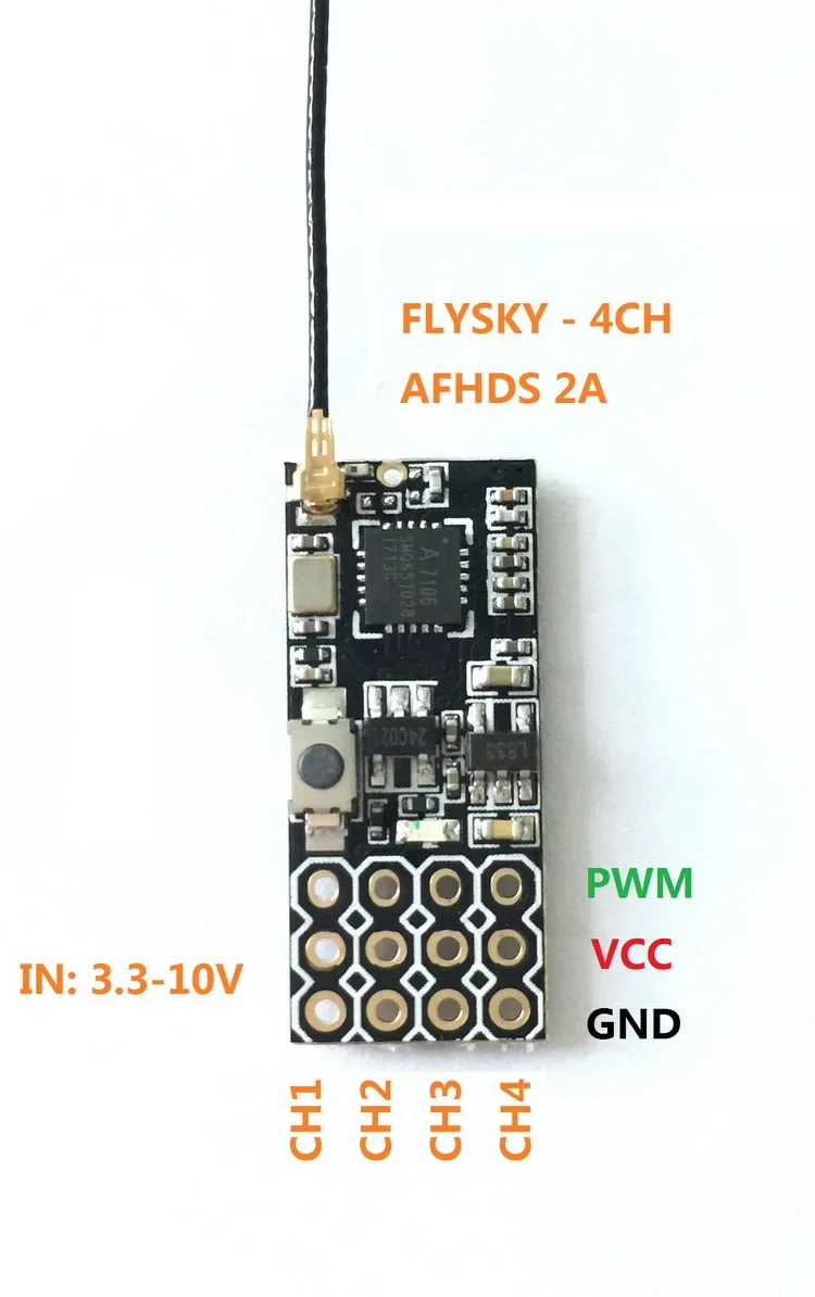 1-10PCS FS2A-4CH FS2A 2.4G AFHDS 2A 4CH PWM Mini MICRO สําหรับ FLYSKY FS-I6 I6X I6S I10 I8 RC FPV เครื่องบิน FIXED-Wing Drone