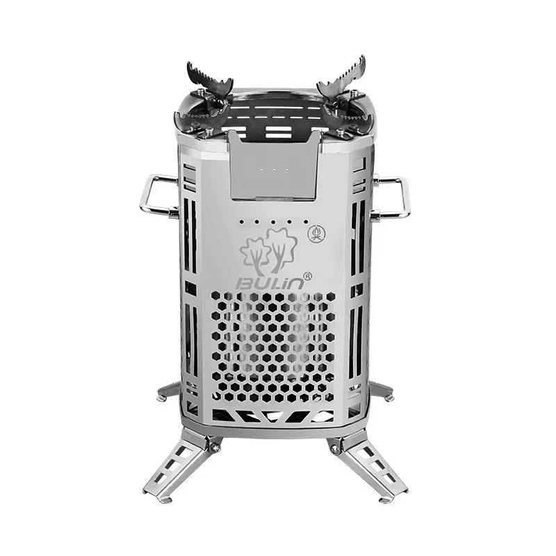 

Bulin Q15 Outdoor Firewood Stove Portable Smokeless Net Red Firewood Stove Stainless Steel Field Stove New Type Heating Firewood