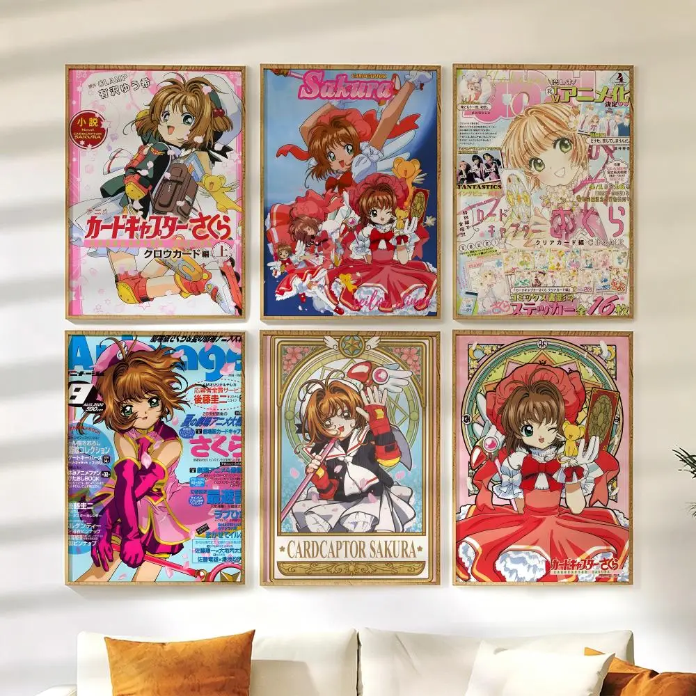 Anime C-Cardcaptor S-Sakura Painting Calligraphy Canvas Painting Art For Bedroom  Home Decor Wall Decoration Decals Gift