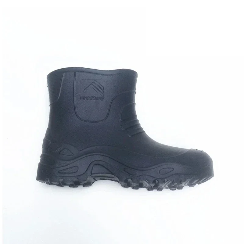 Botas de borracha masculinas tubo curto respirável botas de chuva plataforma universal inverno fogão sapatos maduros cor sólida tamanho 37-46