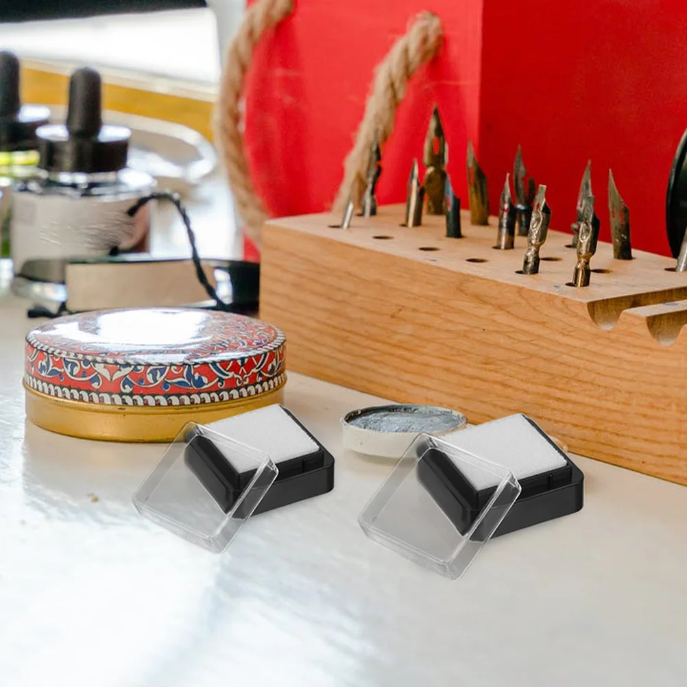 6 szt. Puste poduszki z tuszem, przenośne, zmywalne, do samodzielnego tworzenia, scrapbookingu, wytłaczania, uniwersalne poduszki do stemplowania z tuszem.